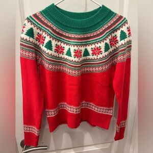 ⌛️expiring⌛️ NWT Cynthia Rowley Festive Red and Green Holiday Sweater - XS